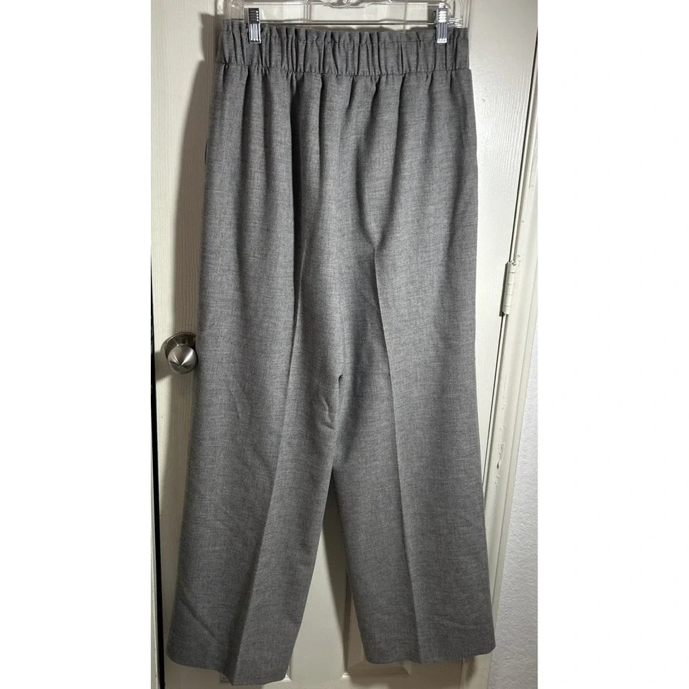 Gestuz Gray Elastic Waist Wide Leg Women's Pants Size EU42/US L